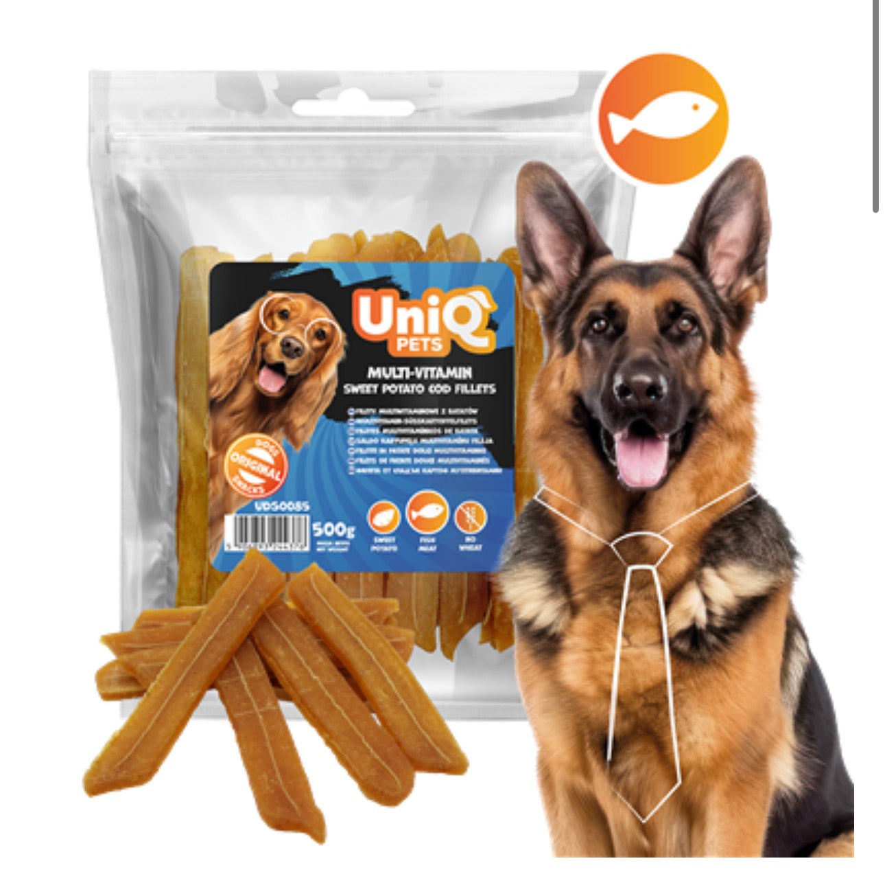 Multi vitamin sweet potato cod fillets