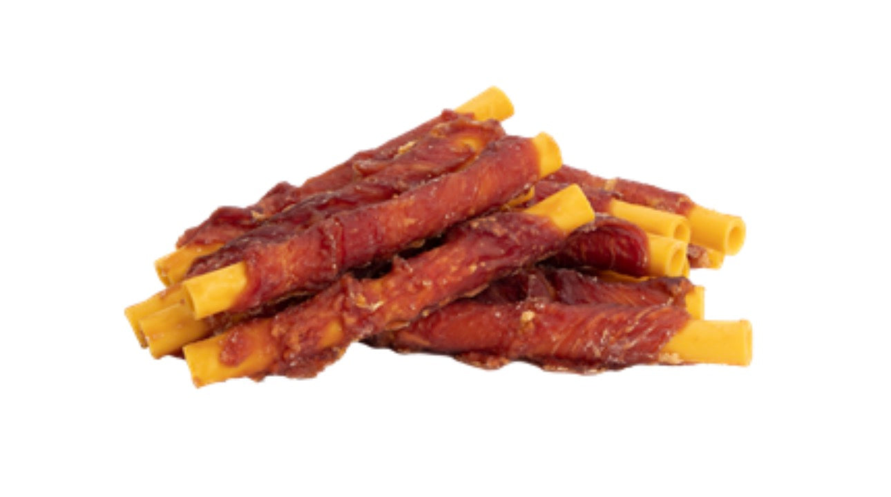 Duck wrapped sweet potato tubes 500g